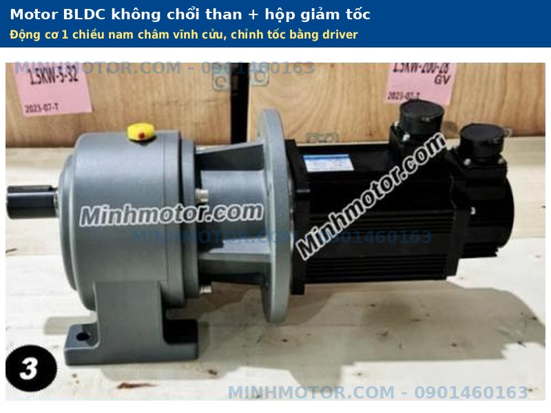 Motor BLDC không chổi than lắp hộp giảm tốc bánh răng