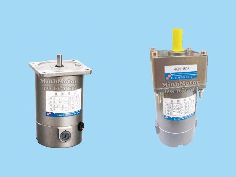 Motor DC 12V khung 80 mm dạng motor trơn và motor giảm tốc 12V gắn hộp số 4GN
