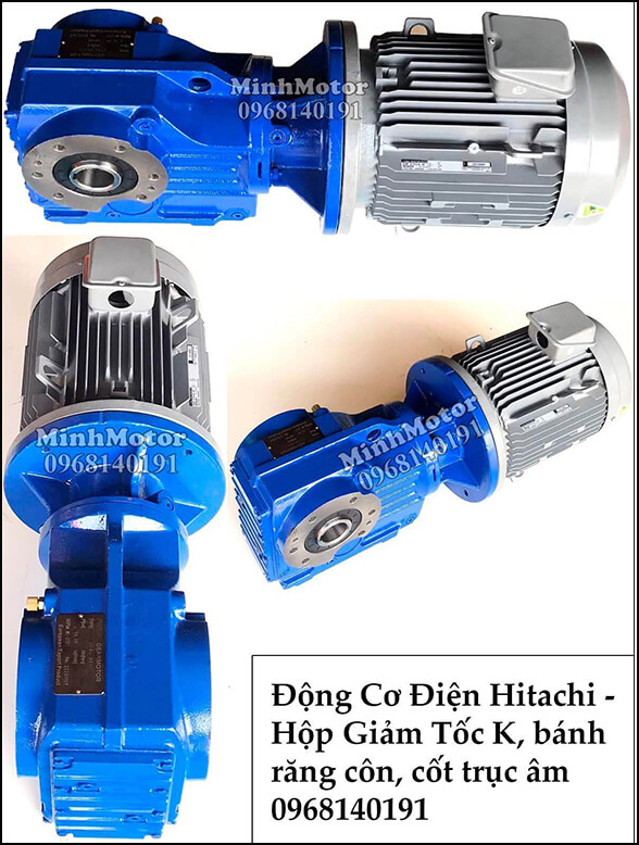 Động cơ Hitachi gắn giảm tốc cốt âm