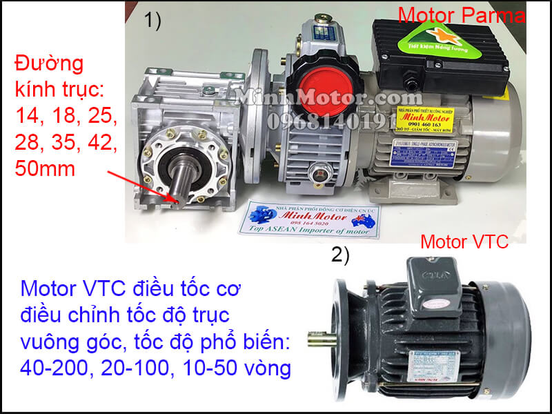 Chế tạo động cơ VTC mặt bích chỉnh tốc độ
