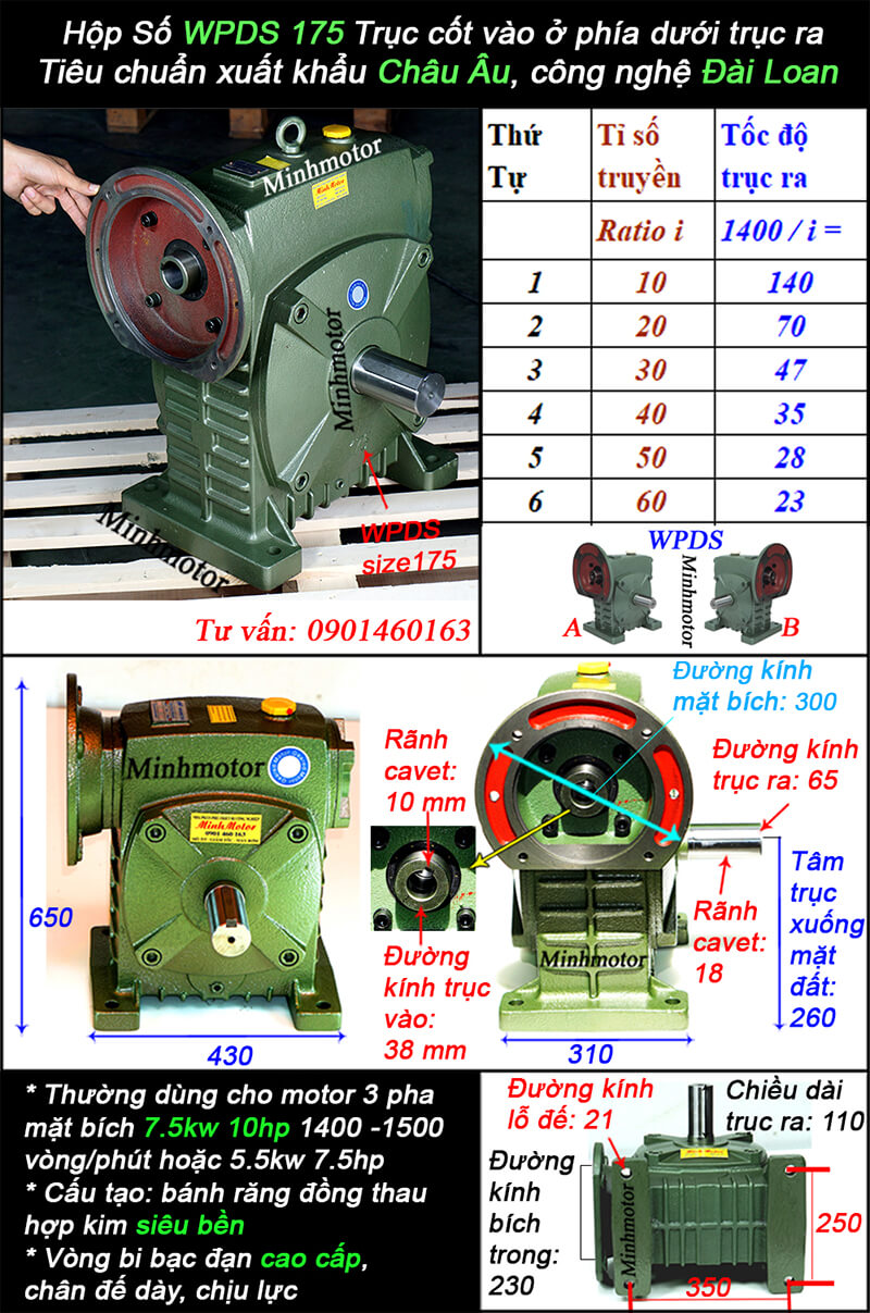 hộp giảm tốc WPDS 175