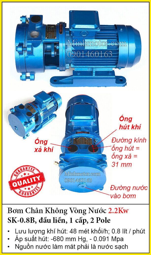 bơm chân không vòng nước 2.2Kw