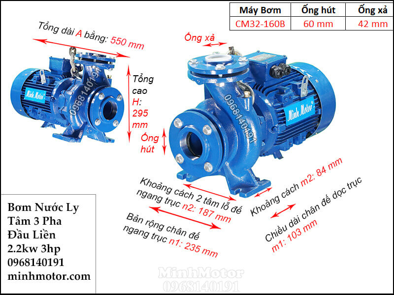 bản vẽ Máy bơm 3HP 380V CM công nghệ Italia