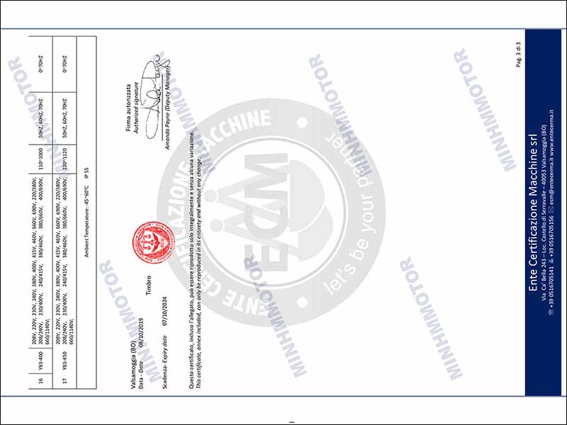 Motor Phòng Nổ, Chứng Chỉ Động Cơ Chống Cháy Nổ trang 3