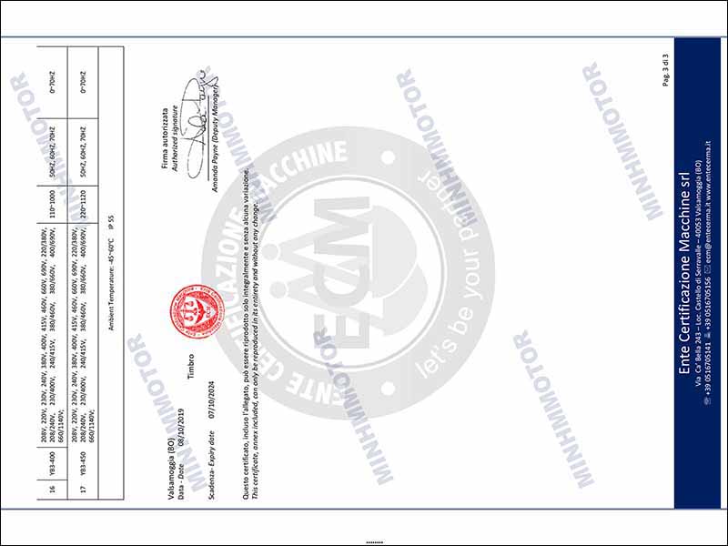 Chứng chỉ động cơ phòng nổ 4kw 5.5HP tiêu chuẩn Châu Âu, ATEX CTEX
