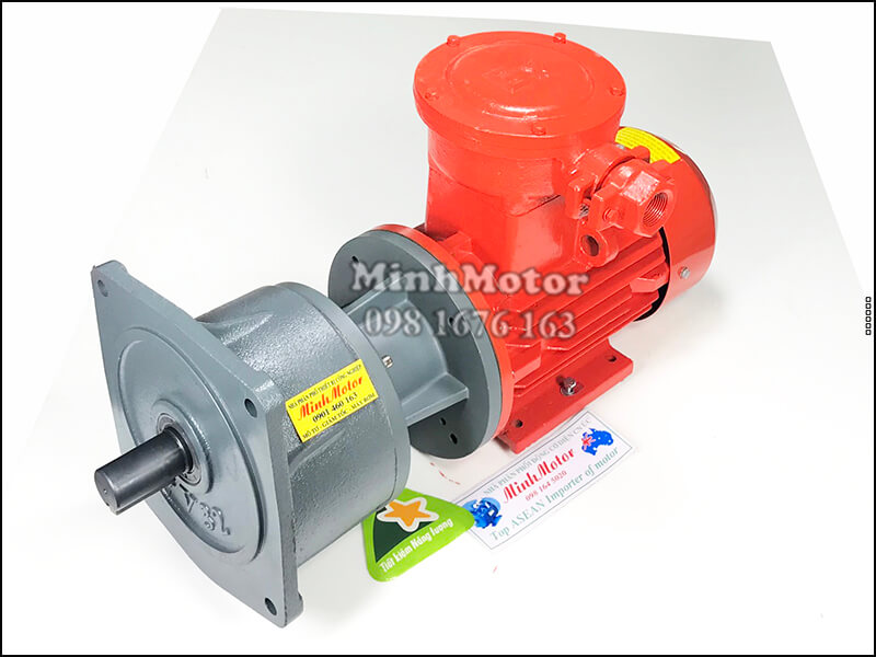 Động cơ giảm tốc phòng nổ 4kw 5.5HP mặt bích