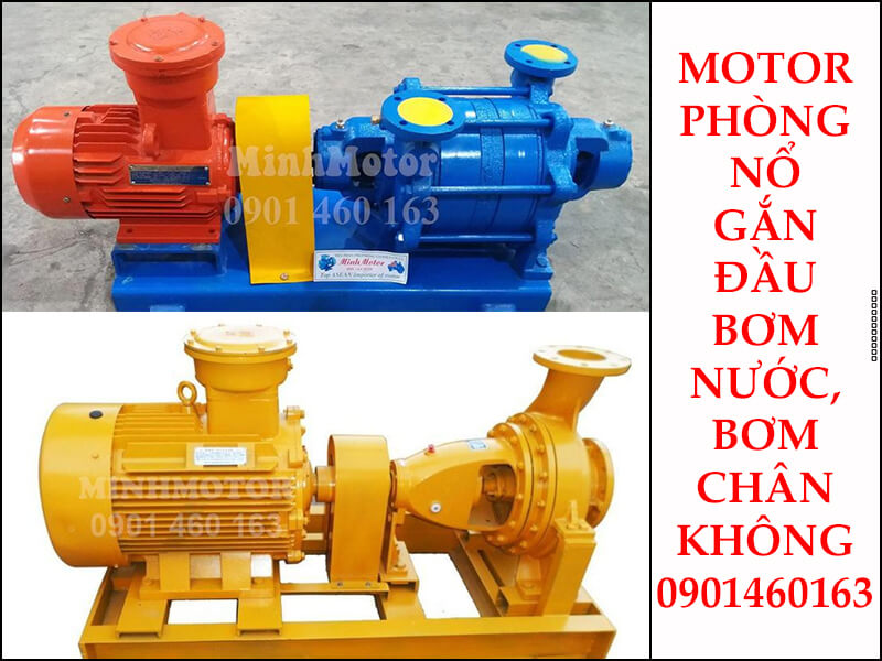 Motor phòng nổ 90kw 120HP gắn đầu bơm nước hoặc gắn với bơm chân không