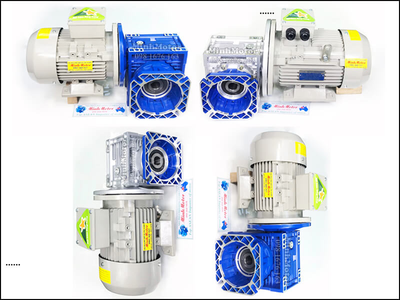 Hộp giảm tốc RV size 90 có mặt bích vuông ở trục ra, tạo sự vững chãi chống bị rung sốc