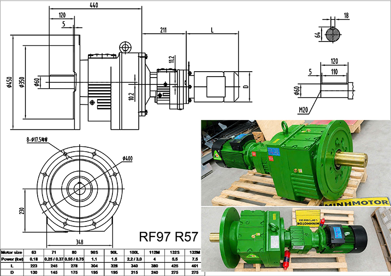 Hộp giảm tốc RF97