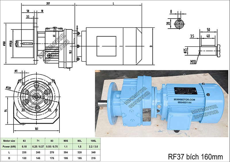 Hộp Giảm tốc RF37