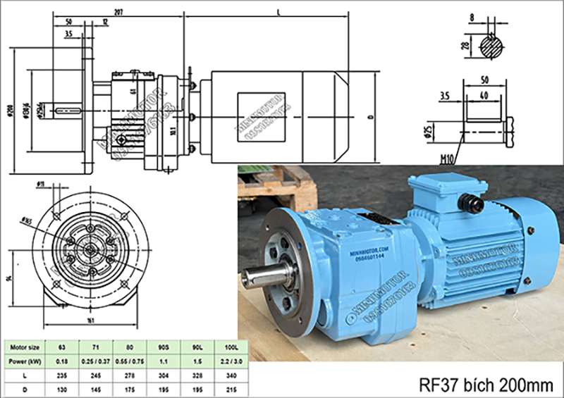Hộp Giảm tốc RF37