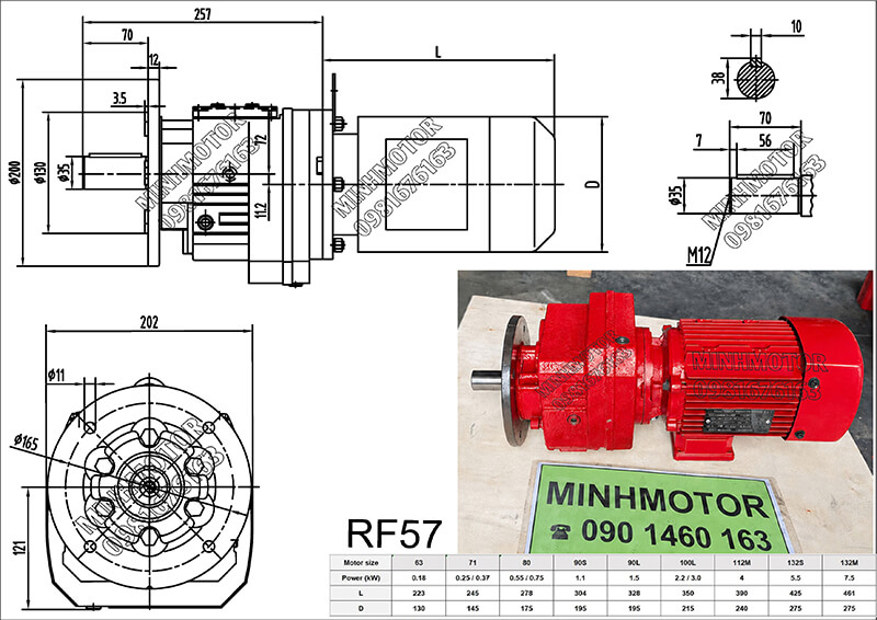 Hộp giảm tốc RF57
