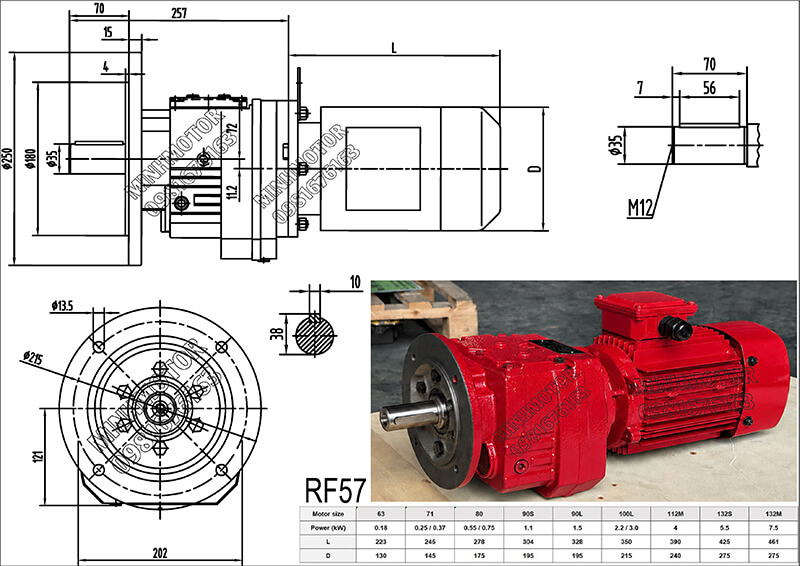 Hộp giảm tốc RF57
