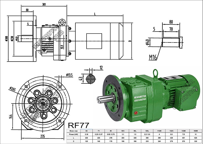 Hộp giảm tốc RF77