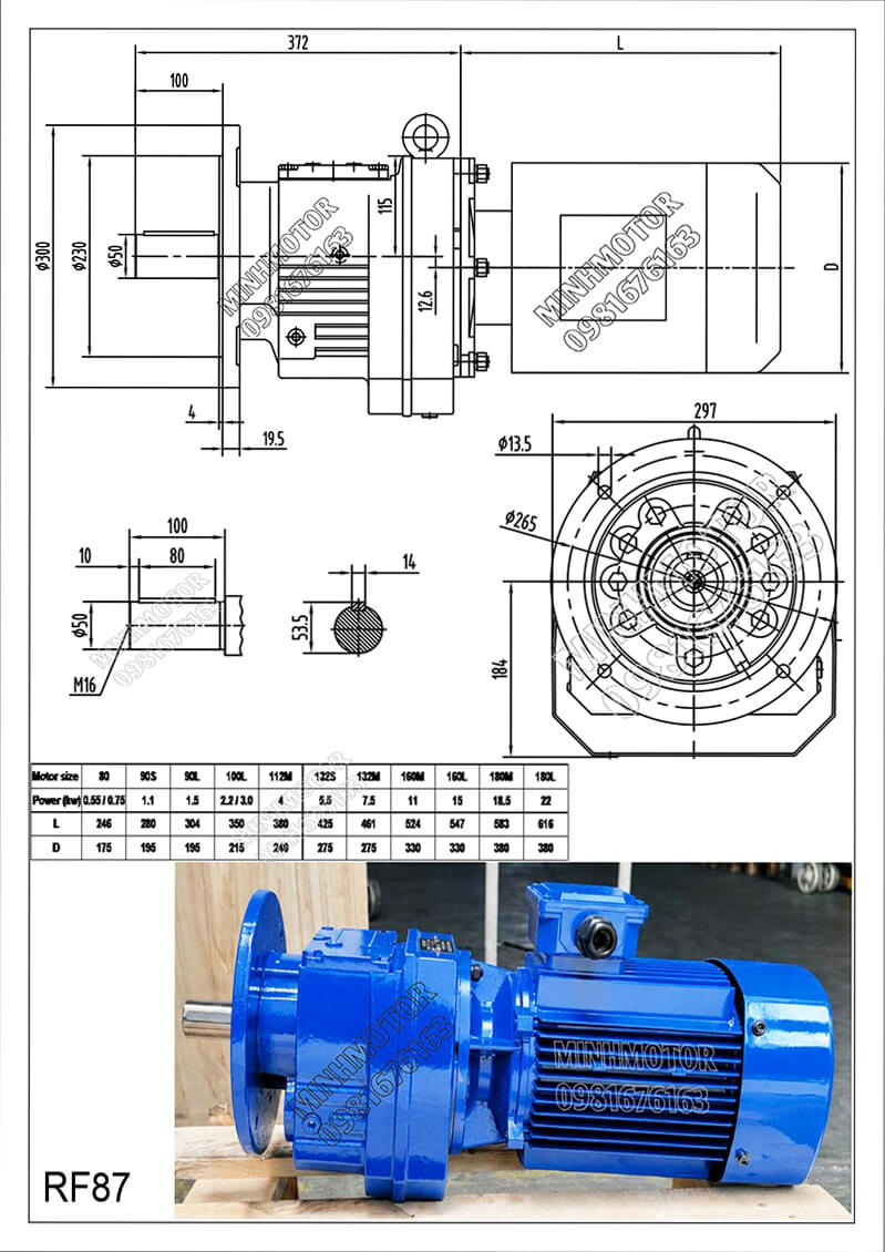 Hộp giảm tốc RF87