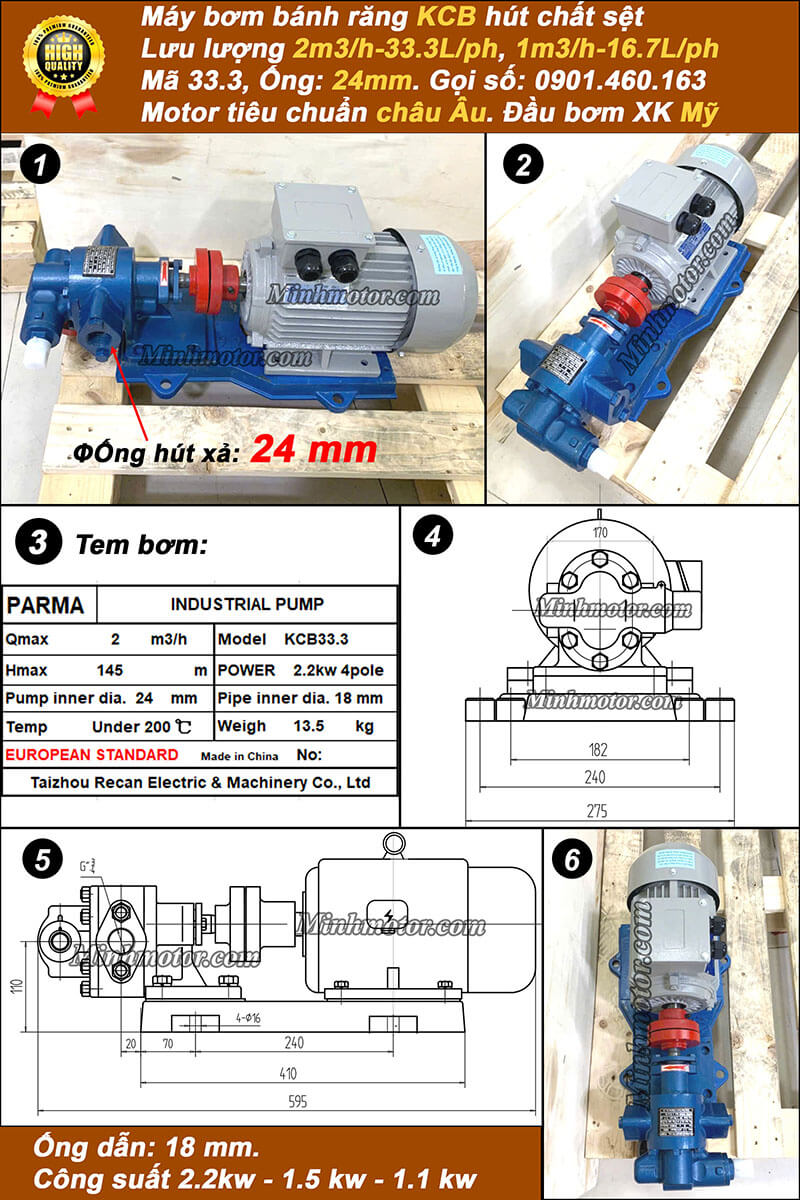 Máy bơm bánh răng KCB