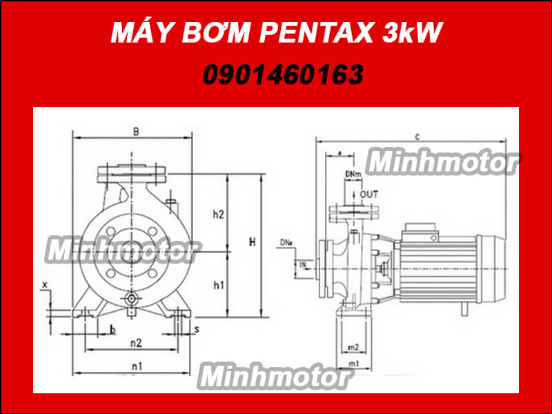 Máy bơm Pentax 3kW