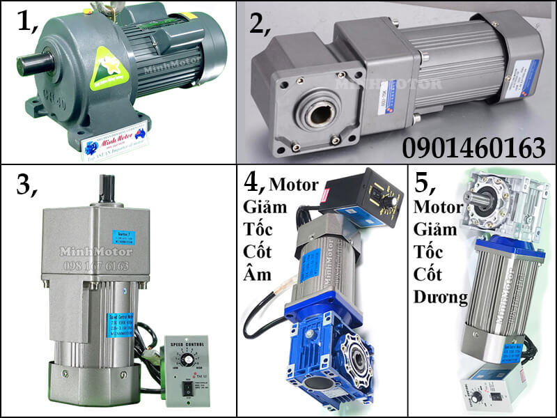 Motor giảm tốc 1 pha có thắng