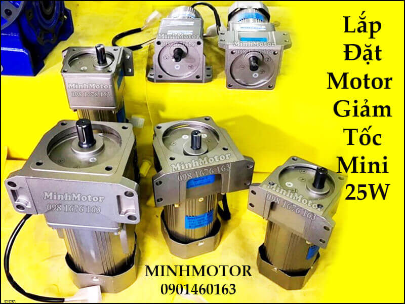 Lắp đặt motor hộp số giảm tốc mini 25w
