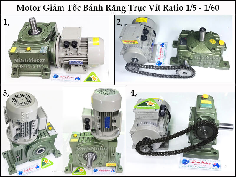 Hộp Giảm Tốc 0.37kw 0.5HP VW UW VMW UMW TOM TMW