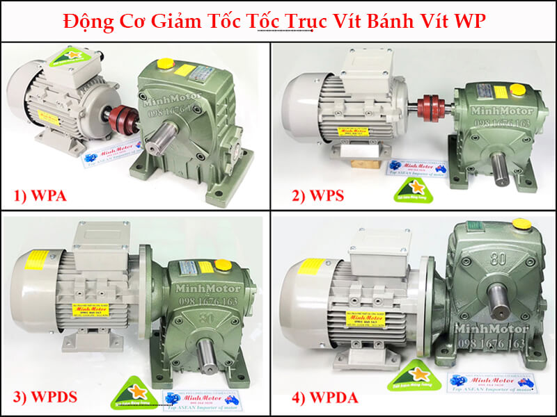 Hộp Giảm Tốc bánh vít speed reducer WP 0.37kw 0.5HP Ratio 10
