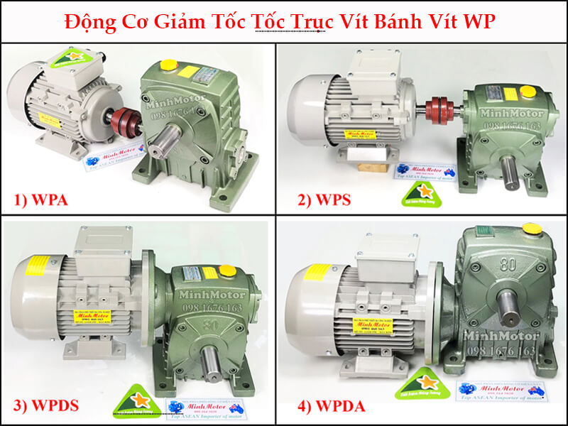 Hộp Giảm Tốc bánh vít speed reducer WP 0.37kw 0.5HP Ratio 100