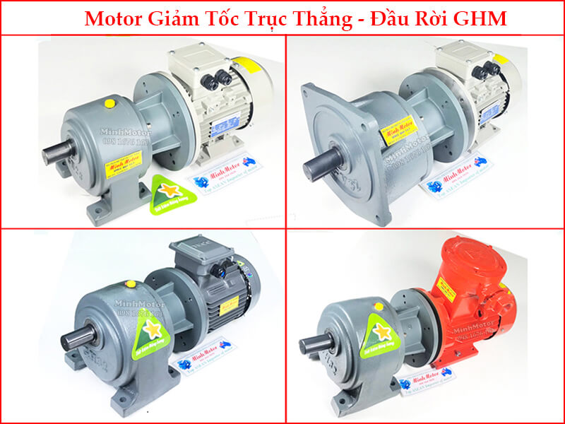 Động Cơ Giảm Tốc, Gắn Hộp Số HP VB SHB SVB SHM SVM 1.5kw 2HP Ratio 5