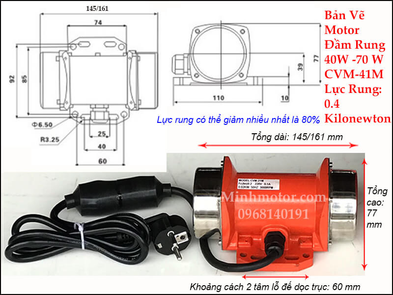 Máy đầm rung 40w CVM-41M